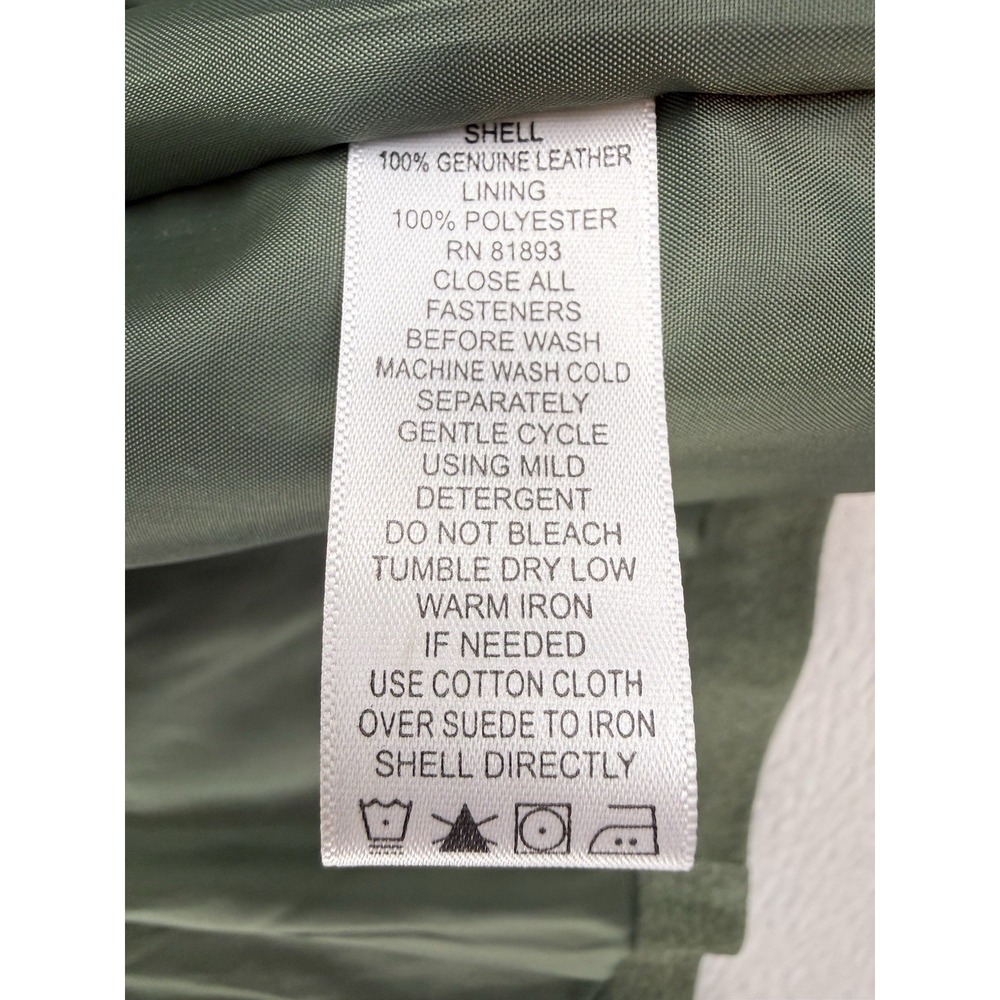 d&co. Jacket Women's 2X Green Leather Suede Long Sleeve‎ Pockets - Picture 5 of 6